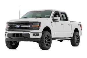 Ford F-350 Super Duty Side Window Deflectors - Rough Country - In Channel Rain Guard - '17-'24 Ford F-350 Super Duty Side Window Deflectors - Rough Country - In Channel Rain Guard - '17-'24